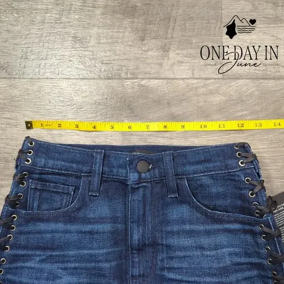 Hudson Lulu Denim Mini Skirt Size 00 (24) - Picture 3 of 5